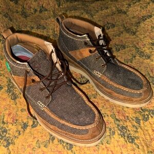 Twisted X Men's ECO TWX Brown Leather Casual Moccasin Lace Up Shoes Size 13